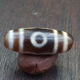High Quality Antique Tibetan 2 Eyes Agate stone Dzi Bead Amulet HQ-8-1